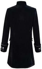 NIUQI Men Winter Warm Vintage Tailcoat Jacket Overcoat Outwear Decor Buttons Coat